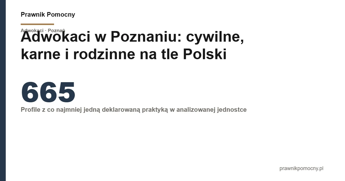 Adwokaci w Poznaniu: cywilne, karne i rodzinne na tle Polski